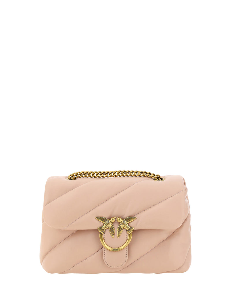 Elegant Light Pink Quilted Shoulder Bag PINKO