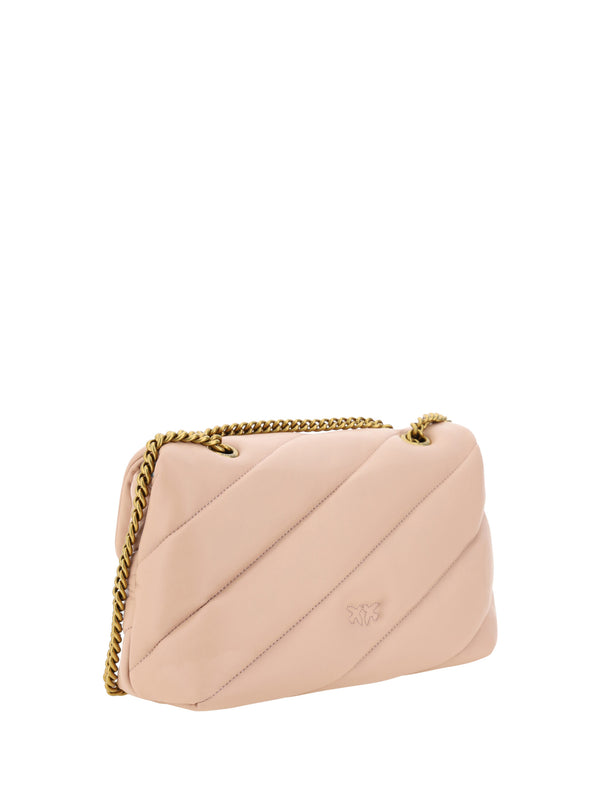 Elegant Light Pink Quilted Shoulder Bag PINKO