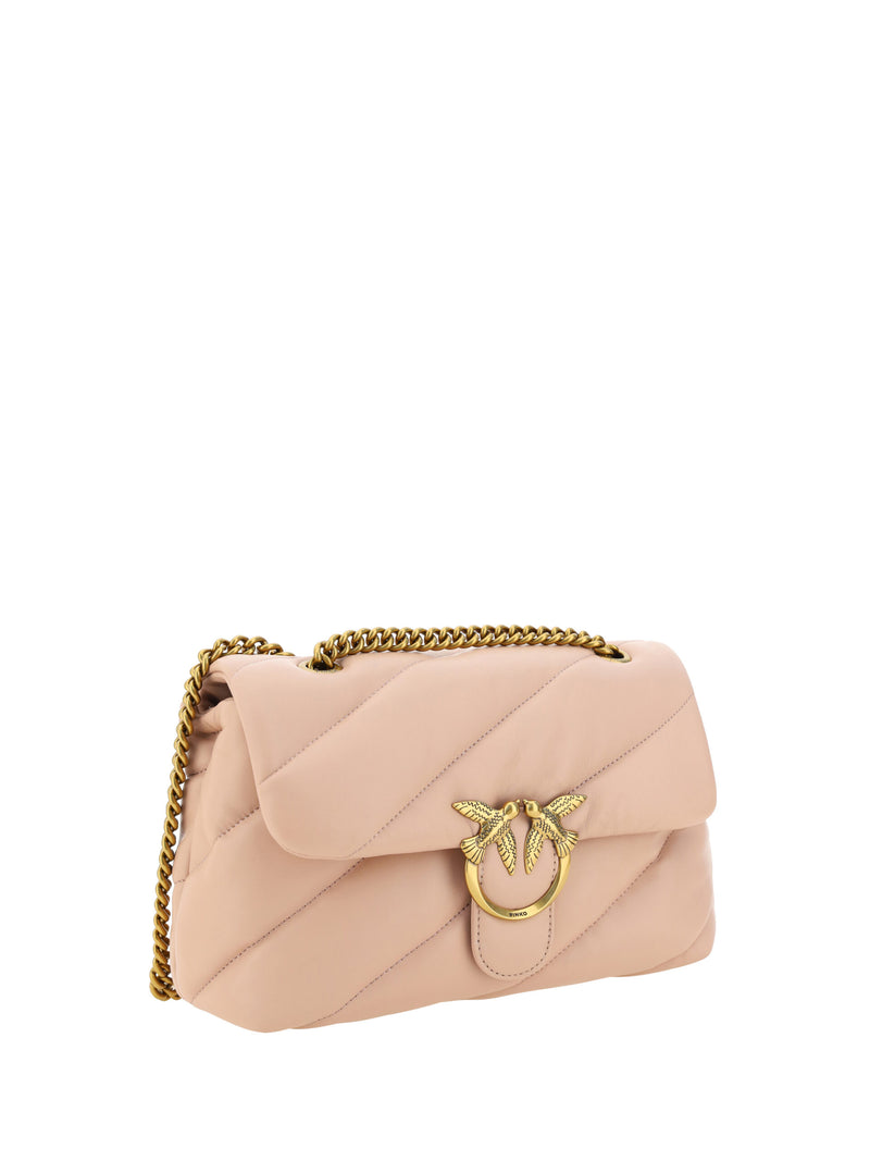 Elegant Light Pink Quilted Shoulder Bag PINKO