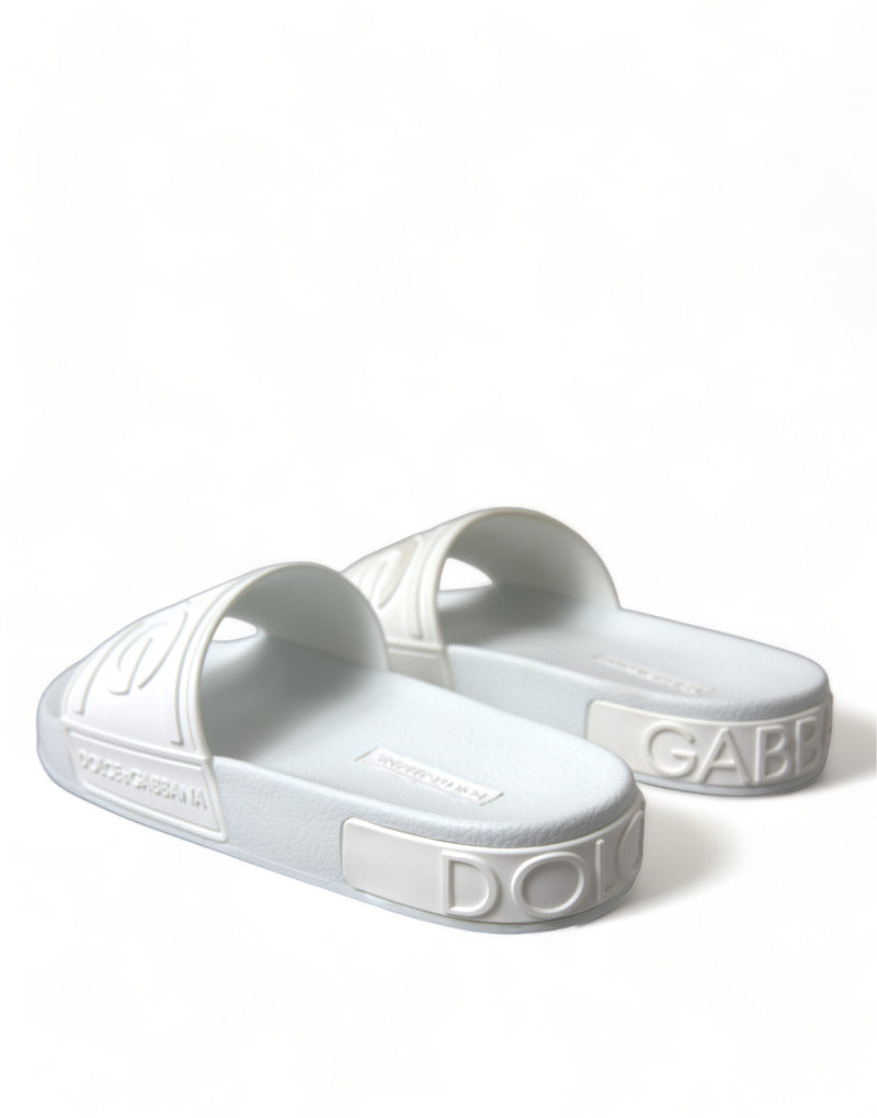 Elegant White Logo Slides Dolce & Gabbana