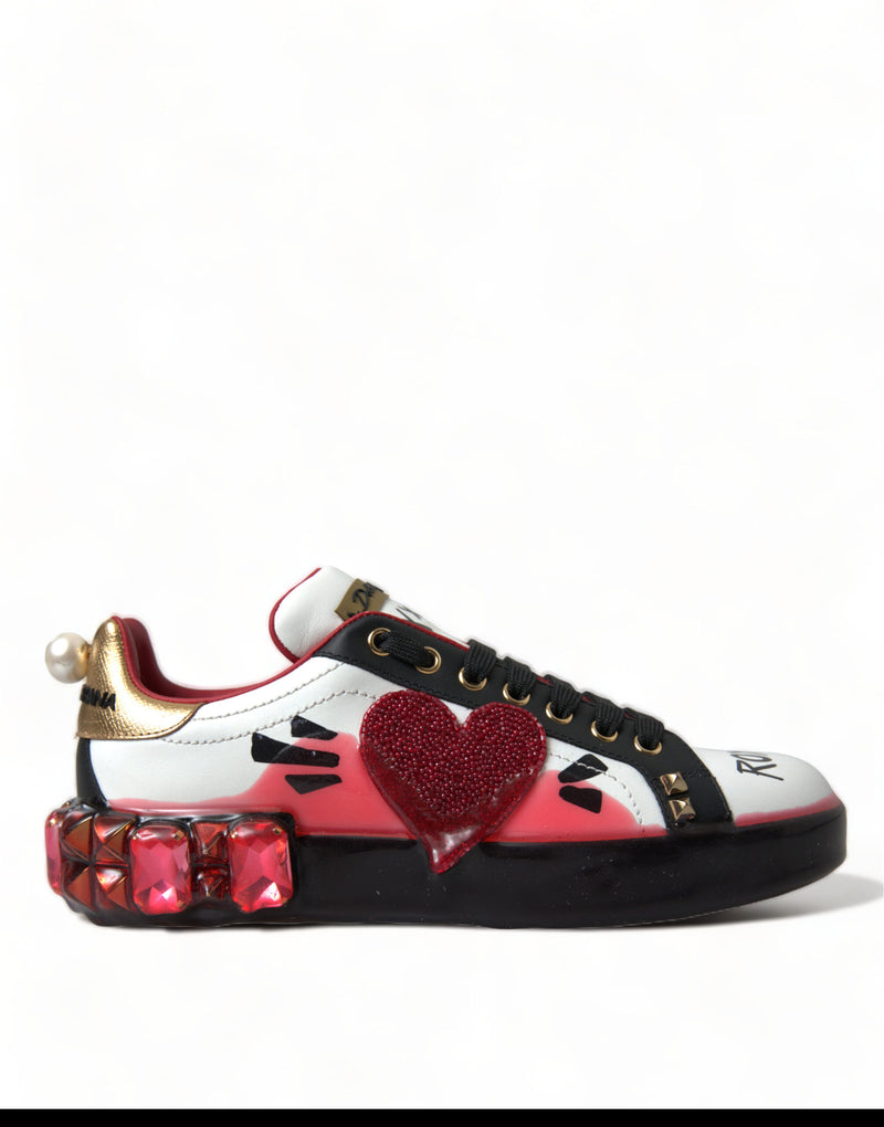 Elegant Portofino Crystal Sneakers Dolce & Gabbana