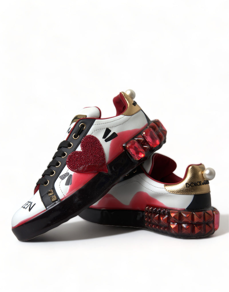 Elegant Portofino Crystal Sneakers Dolce & Gabbana