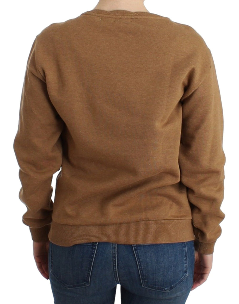 Chic Brown Crewneck Cotton Sweater John Galliano