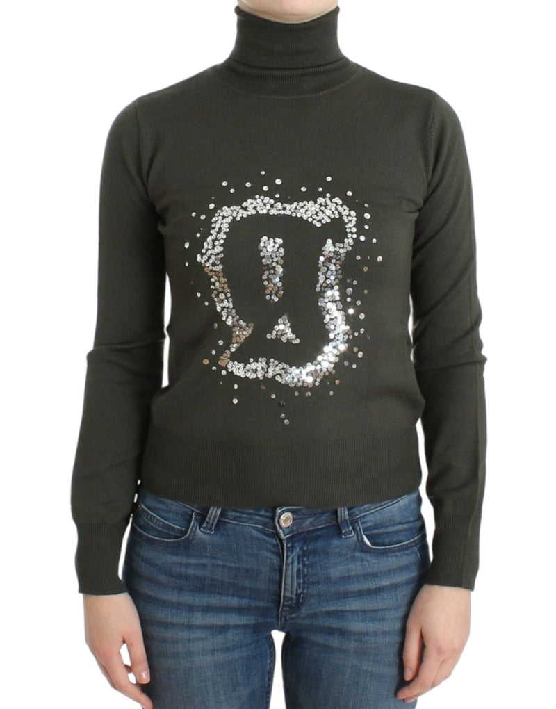Chic Green Turtleneck Virgin Wool Sweater John Galliano