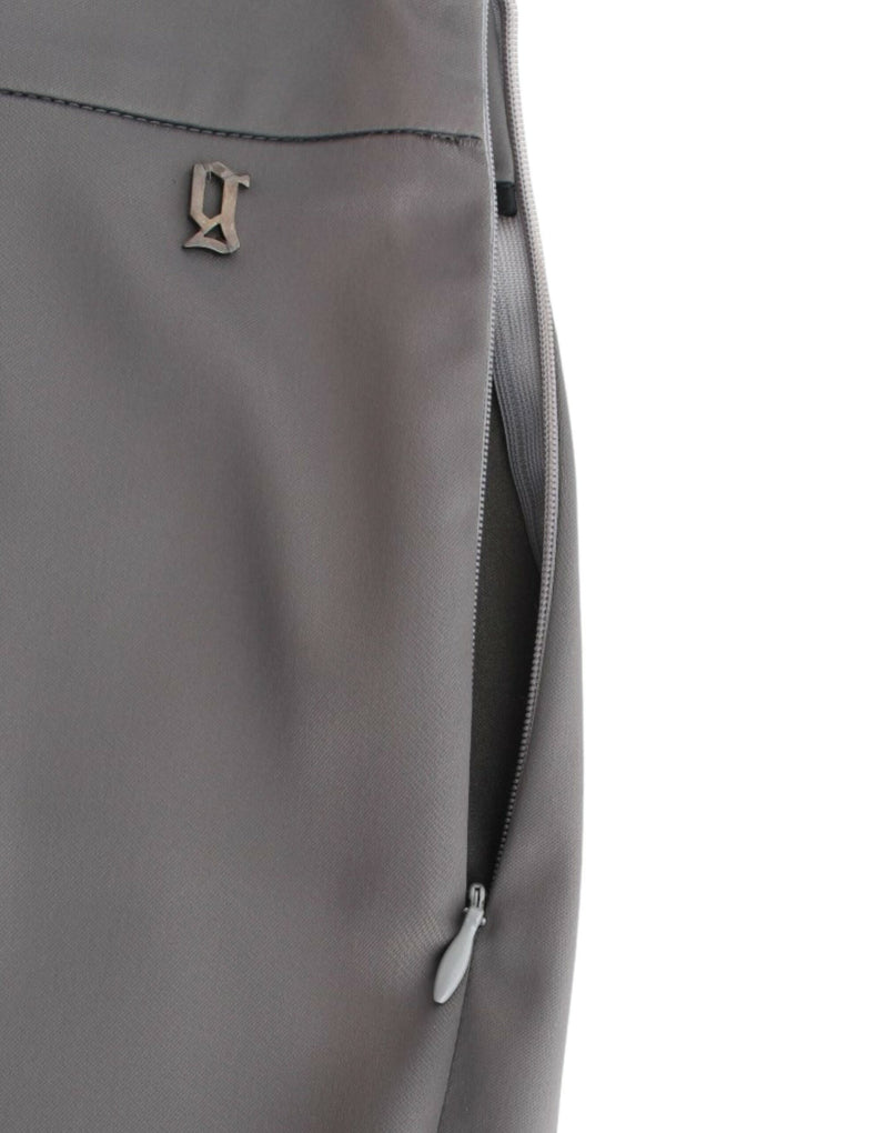 Chic Gray Slim-Fit Designer Pants John Galliano