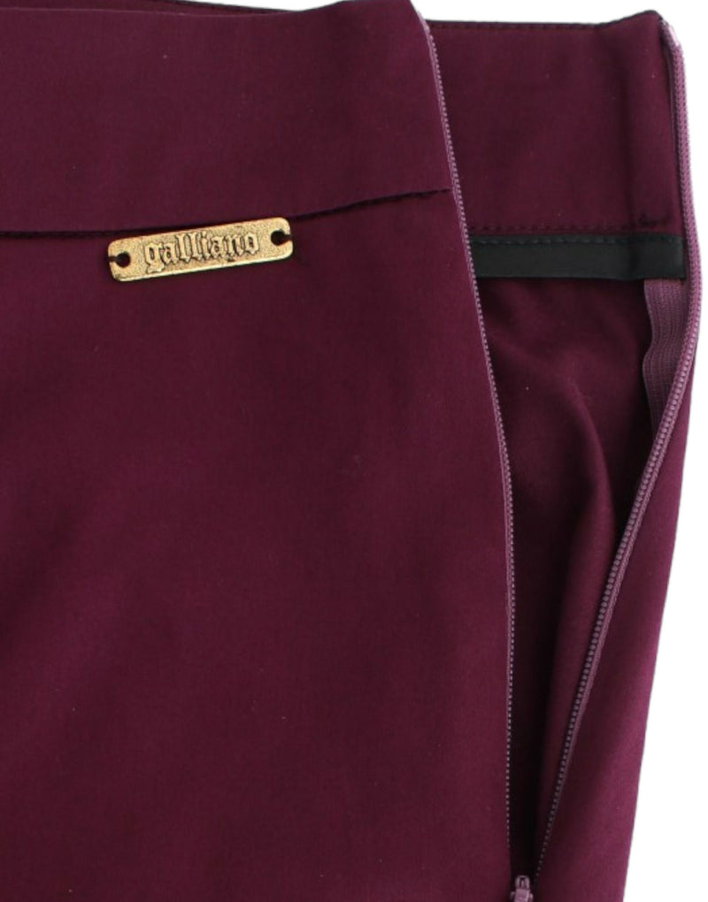 Elegant Purple Slim Pants John Galliano