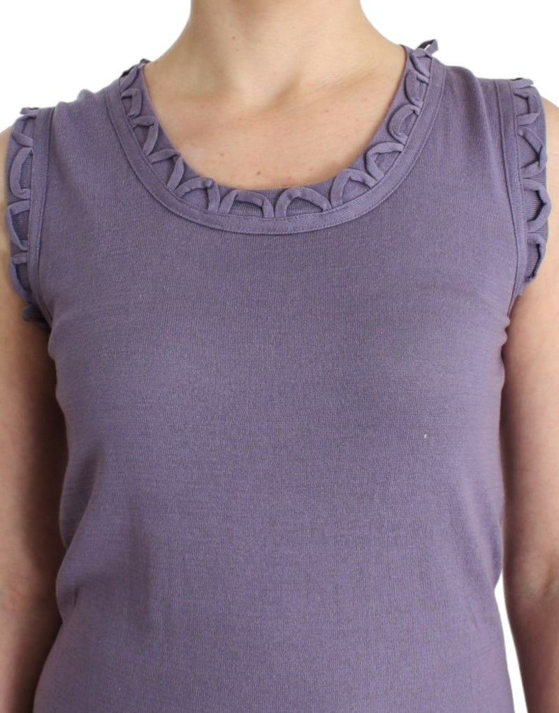 Purple cotton jersey dress John Galliano