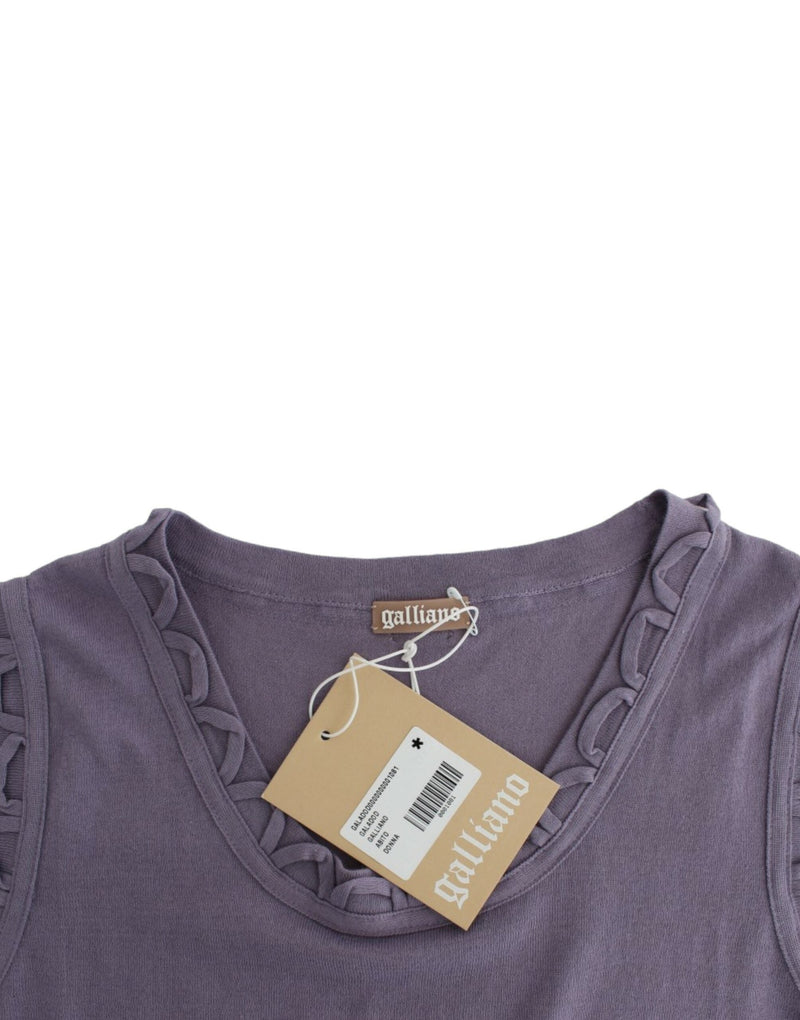 Purple cotton jersey dress John Galliano