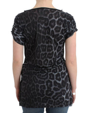 Sultry Leopard V-Neck Modal Top Cavalli