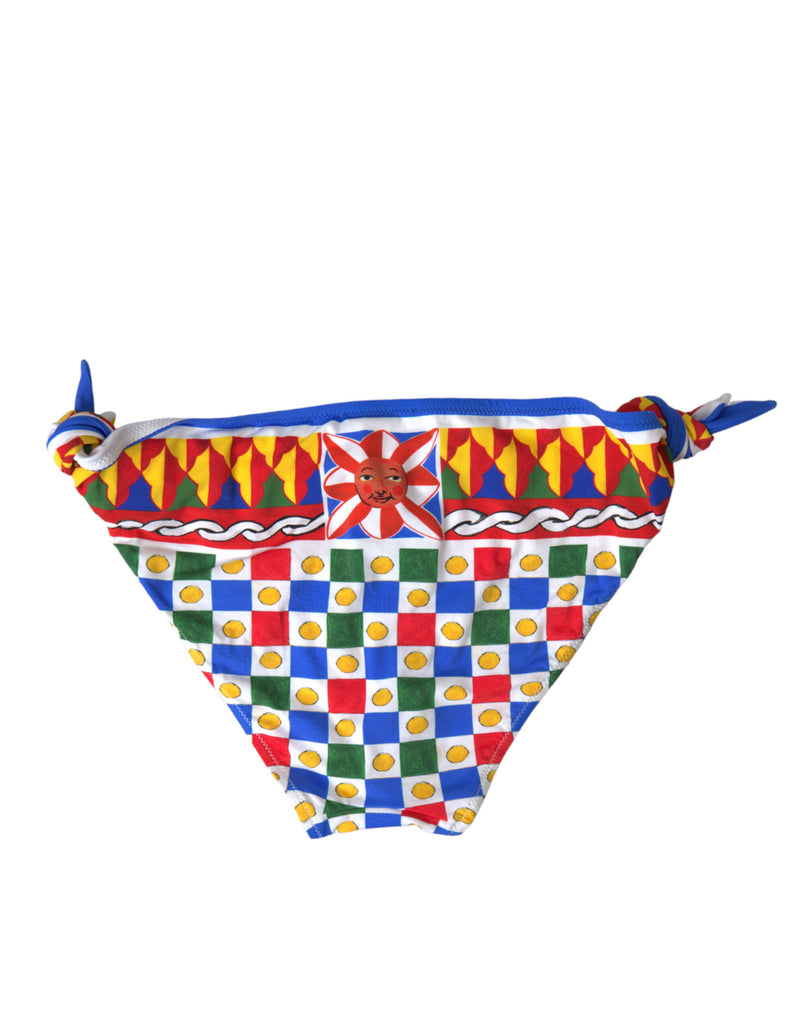 Multicolor Carretto Print Bikini Bottom Dolce & Gabbana