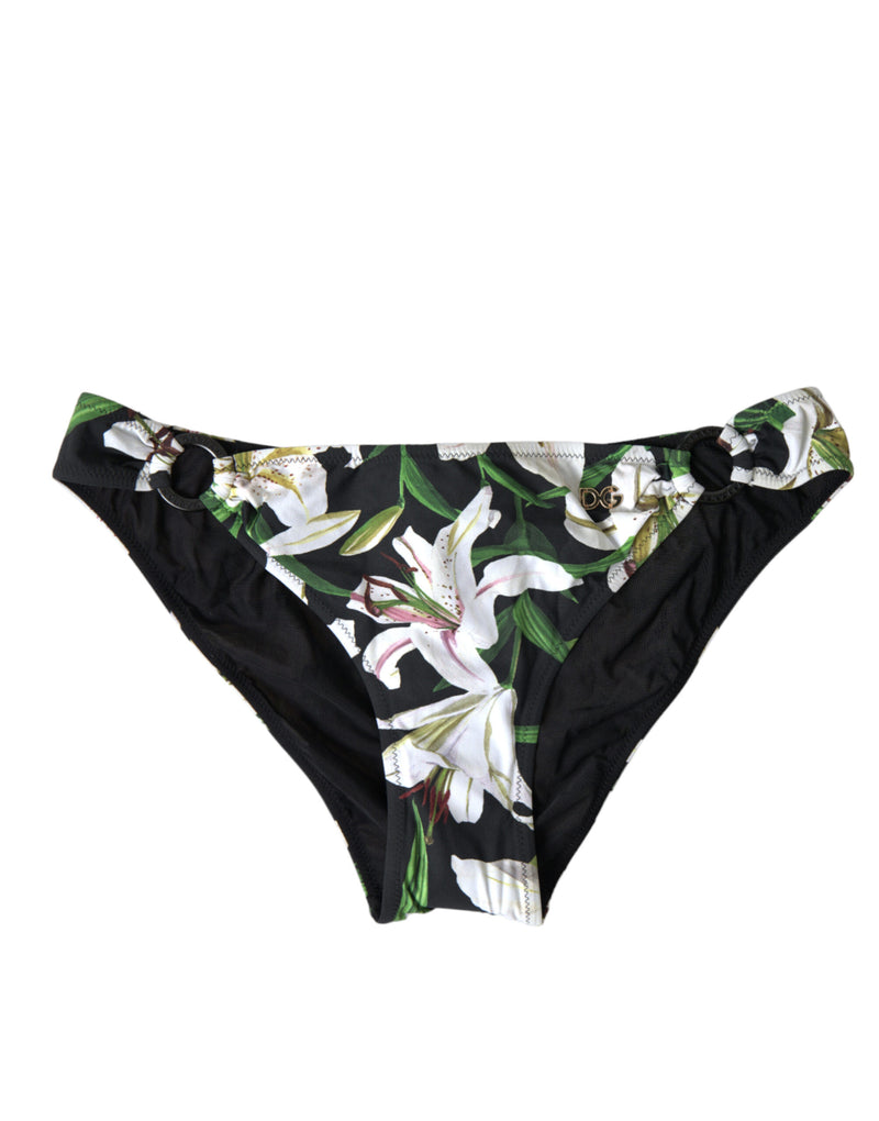 Elegant Floral Print Bikini Bottoms - Swim In Style Dolce & Gabbana