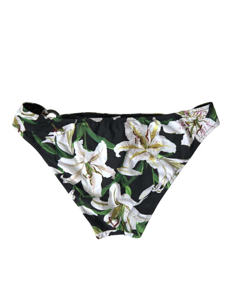 Elegant Floral Print Bikini Bottoms - Swim In Style Dolce & Gabbana