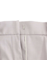 Sophisticated High Waisted Gray Pants Cavalli