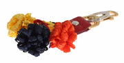 Chic Multicolor Raffia Leather Keychain Dolce & Gabbana