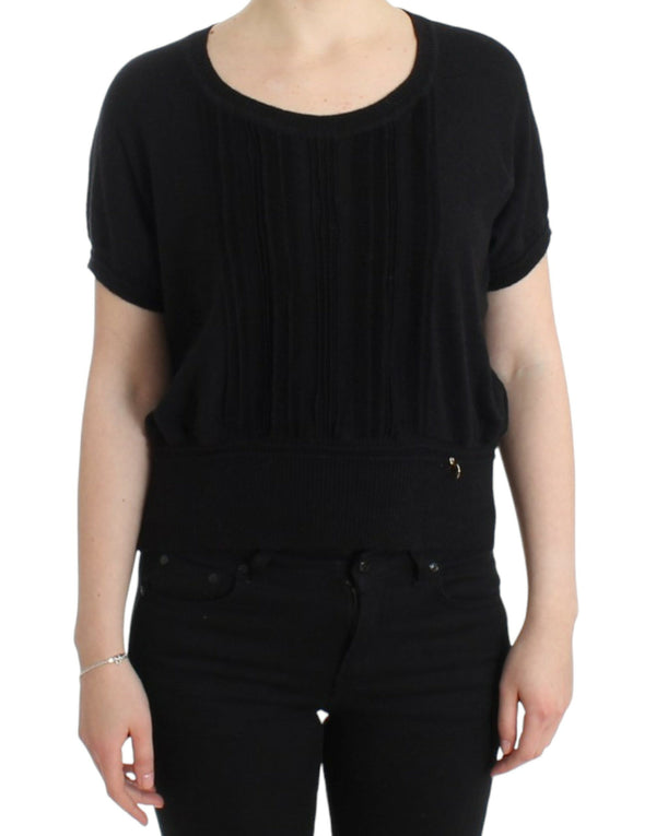 Elegant Short Sleeved Black Jumper Cavalli