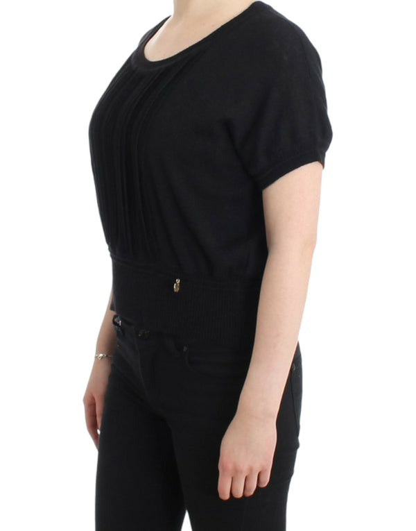 Elegant Short Sleeved Black Jumper Cavalli