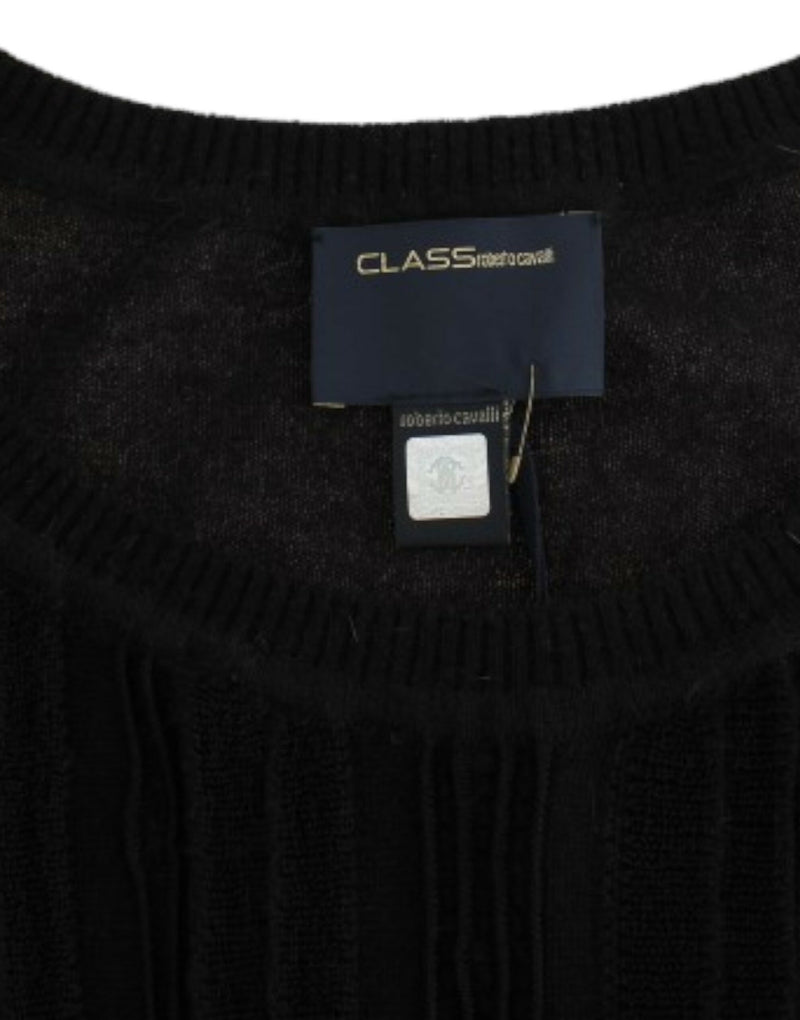 Elegant Short Sleeved Black Jumper Cavalli