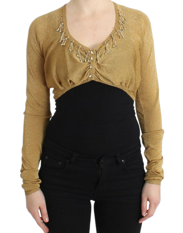 Embellished Gold Shimmer Shrug Cavalli