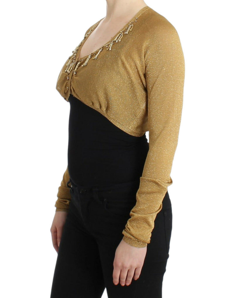 Embellished Gold Shimmer Shrug Cavalli