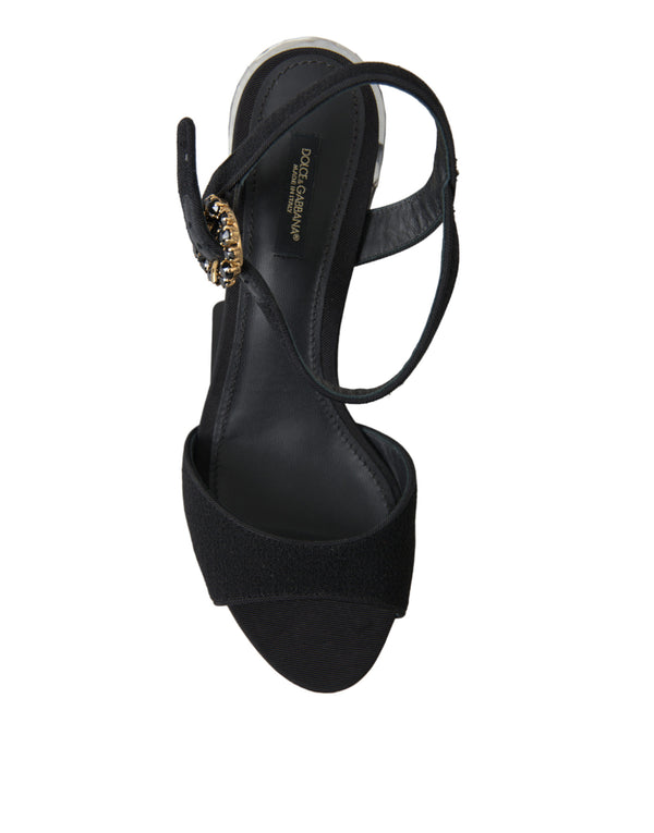 Elegant Ankle Strap Sandals with Mirror Heels Dolce & Gabbana