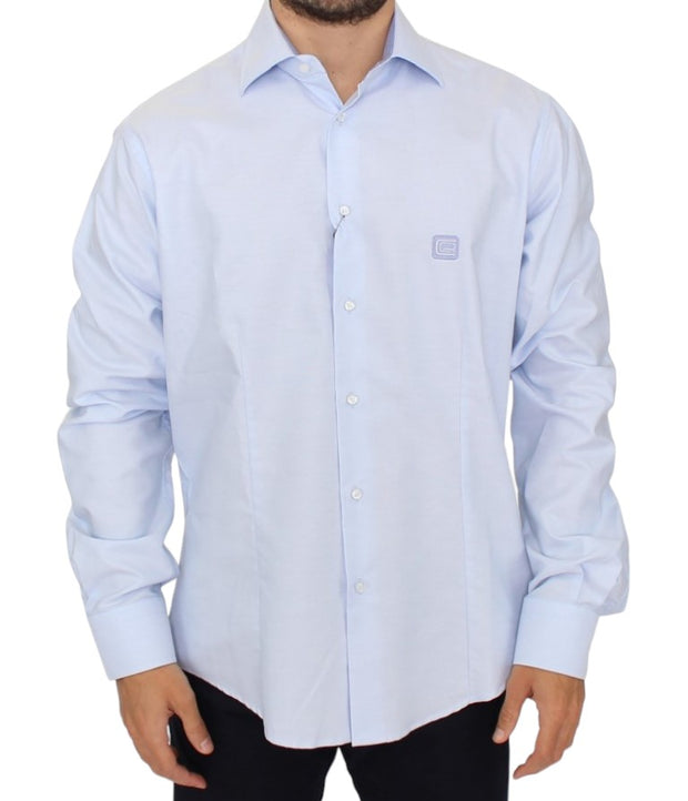 Elegant Light Blue Italian Cotton Shirt Cavalli