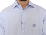 Elegant Light Blue Italian Cotton Shirt Cavalli