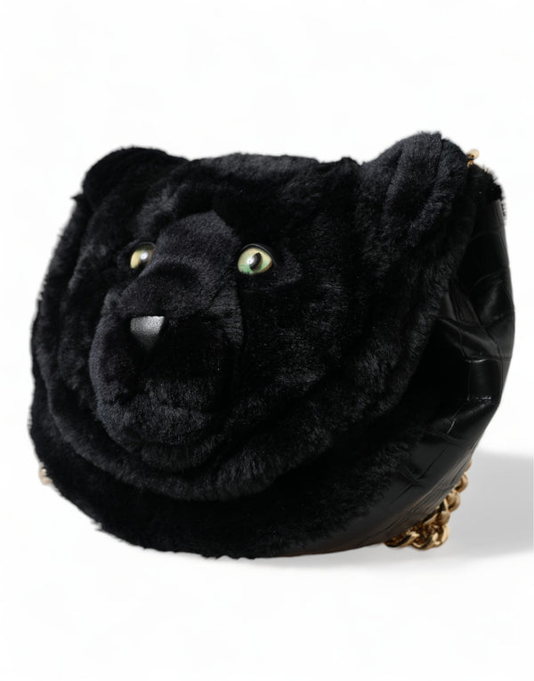 Exquisite Croc-Embossed Panther Shoulder Bag Dolce & Gabbana