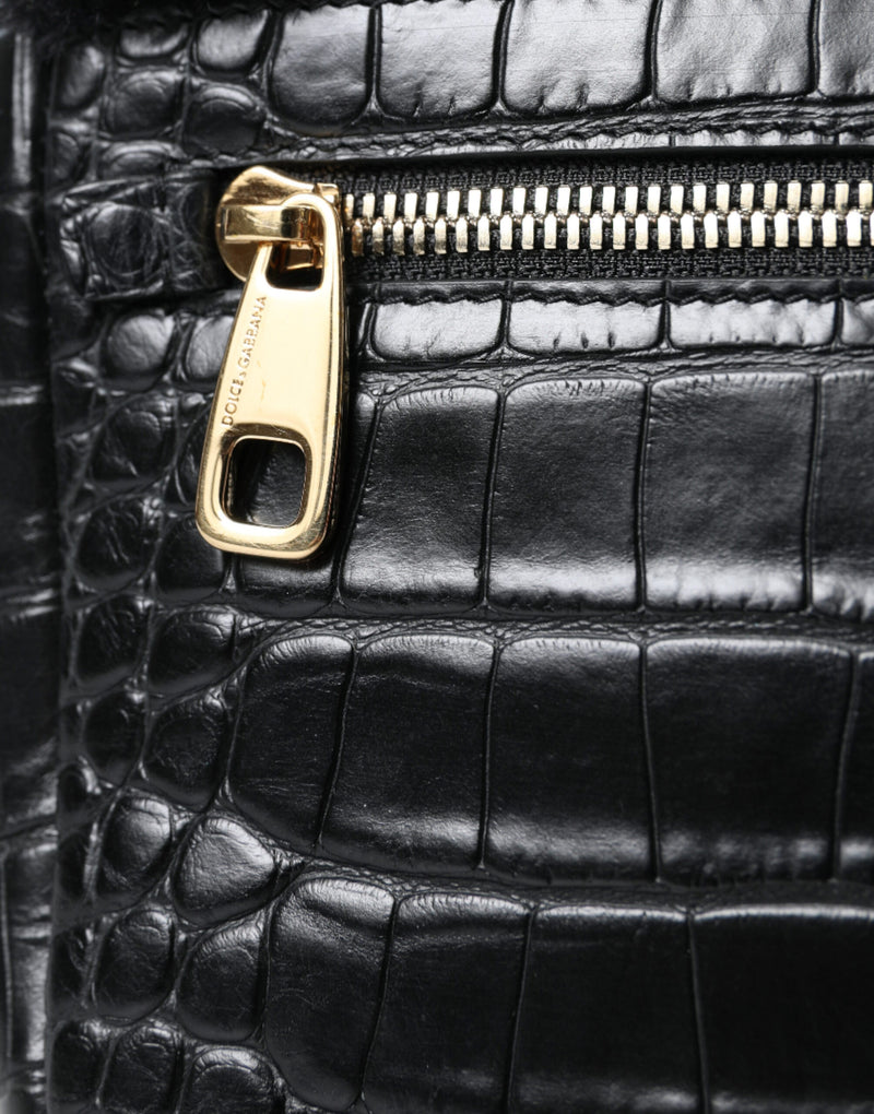 Exquisite Croc-Embossed Panther Shoulder Bag Dolce & Gabbana