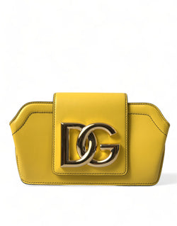 Exquisite Yellow Leather Eyewear Case Dolce & Gabbana