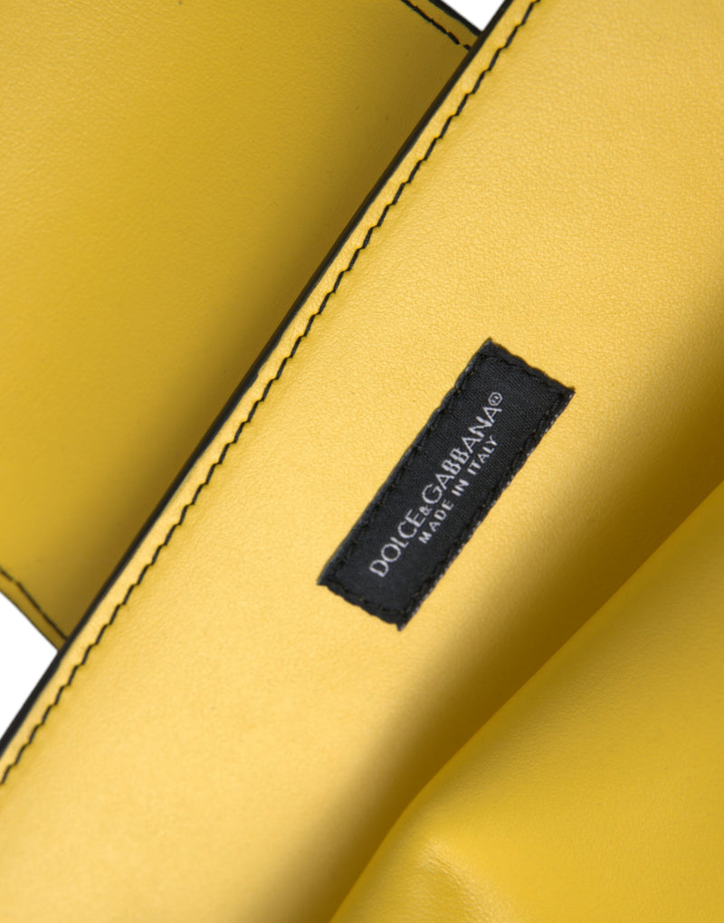 Exquisite Yellow Leather Eyewear Case Dolce & Gabbana