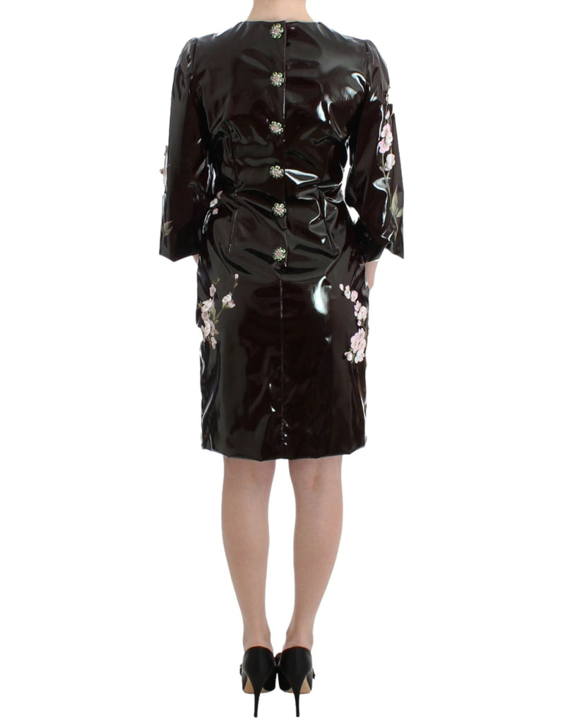 Elegant Floral Embellished Shift Dress Dolce & Gabbana