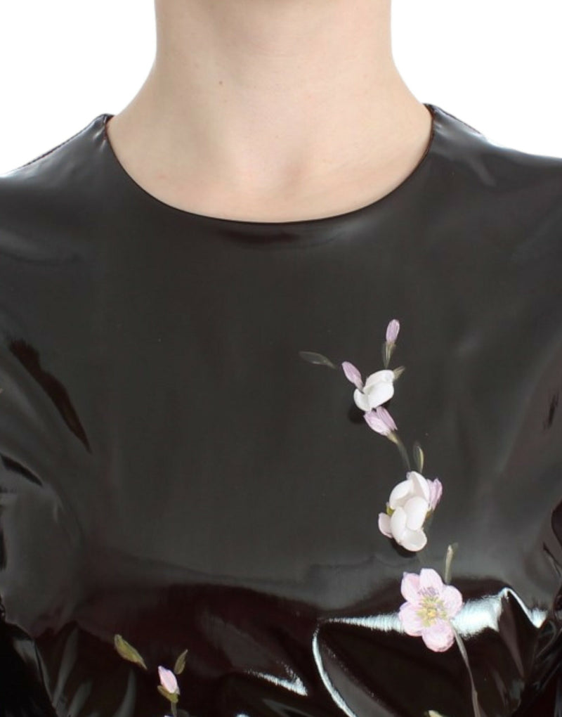 Elegant Floral Embellished Shift Dress Dolce & Gabbana