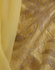 Yellow Lace Crystal Embellished Mini Dress Dolce & Gabbana