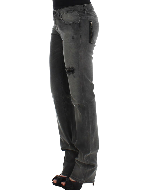 Chic Gray Straight Leg Denim Delight Costume National