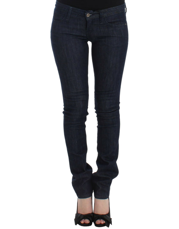 Chic Dark Blue Skinny Leg Jeans Costume National