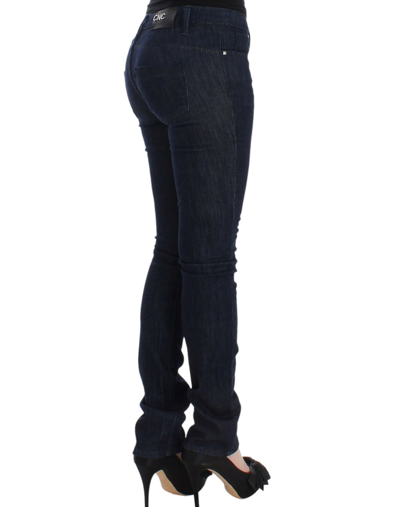 Chic Dark Blue Skinny Leg Jeans Costume National