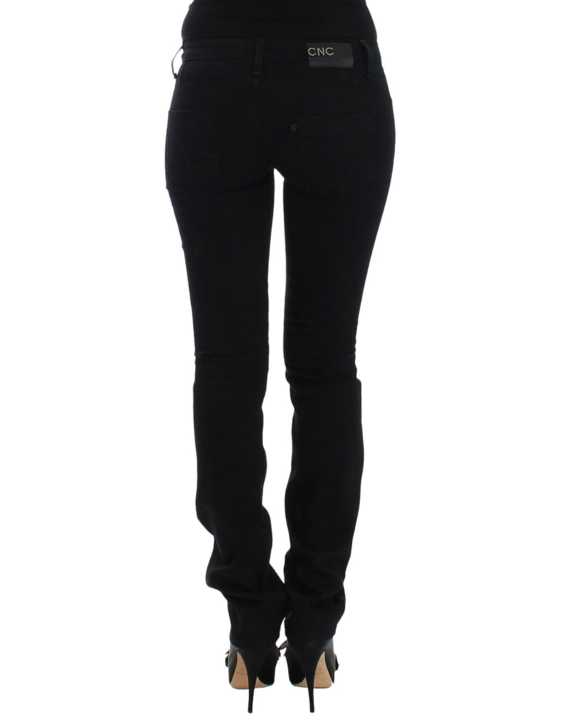 Elegant Black Straight Leg Jeans Costume National