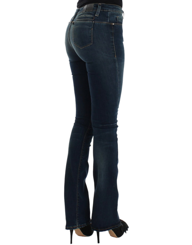 Chic Blue Straight Leg Designer Jeans Costume National