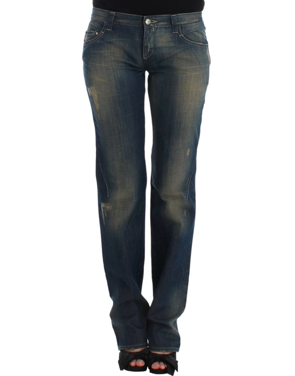 Chic Straight Leg Blue Denim Jeans Costume National