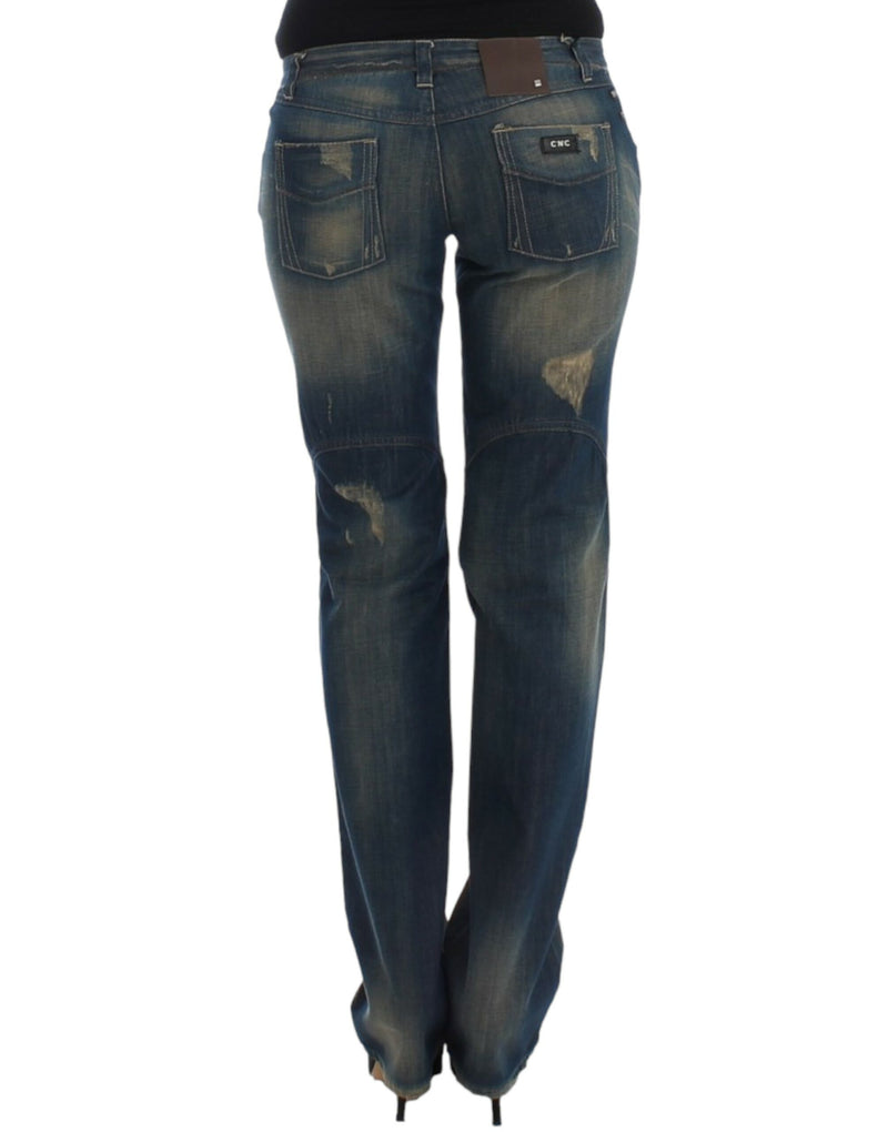 Chic Straight Leg Blue Denim Jeans Costume National