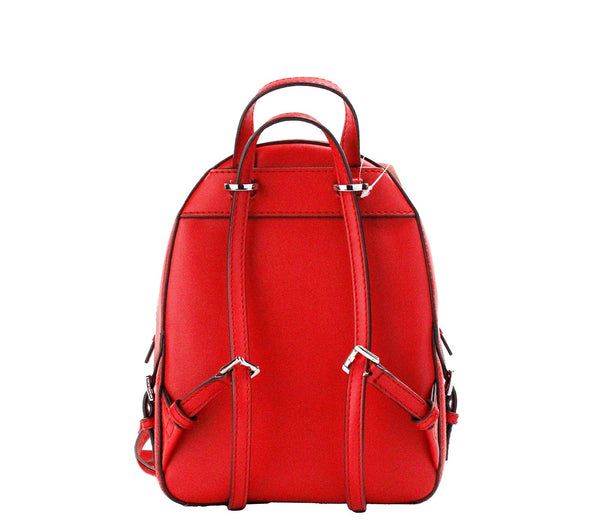 Jaycee Mini XS Bright Red Pebbled Leather Zip Pocket Backpack Bag Michael Kors