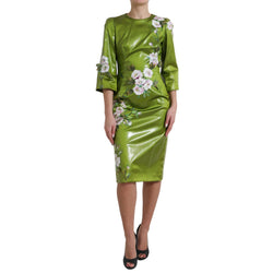 Floral Elegance Midi Sheath Dress Dolce & Gabbana