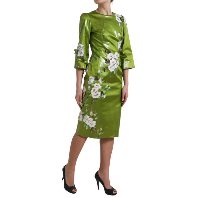 Floral Elegance Midi Sheath Dress Dolce & Gabbana