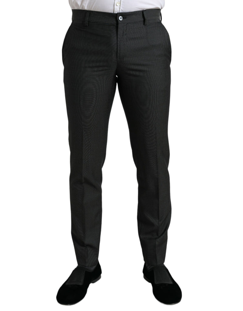 Elegant Dark Grey Skinny Dress Pants Dolce & Gabbana