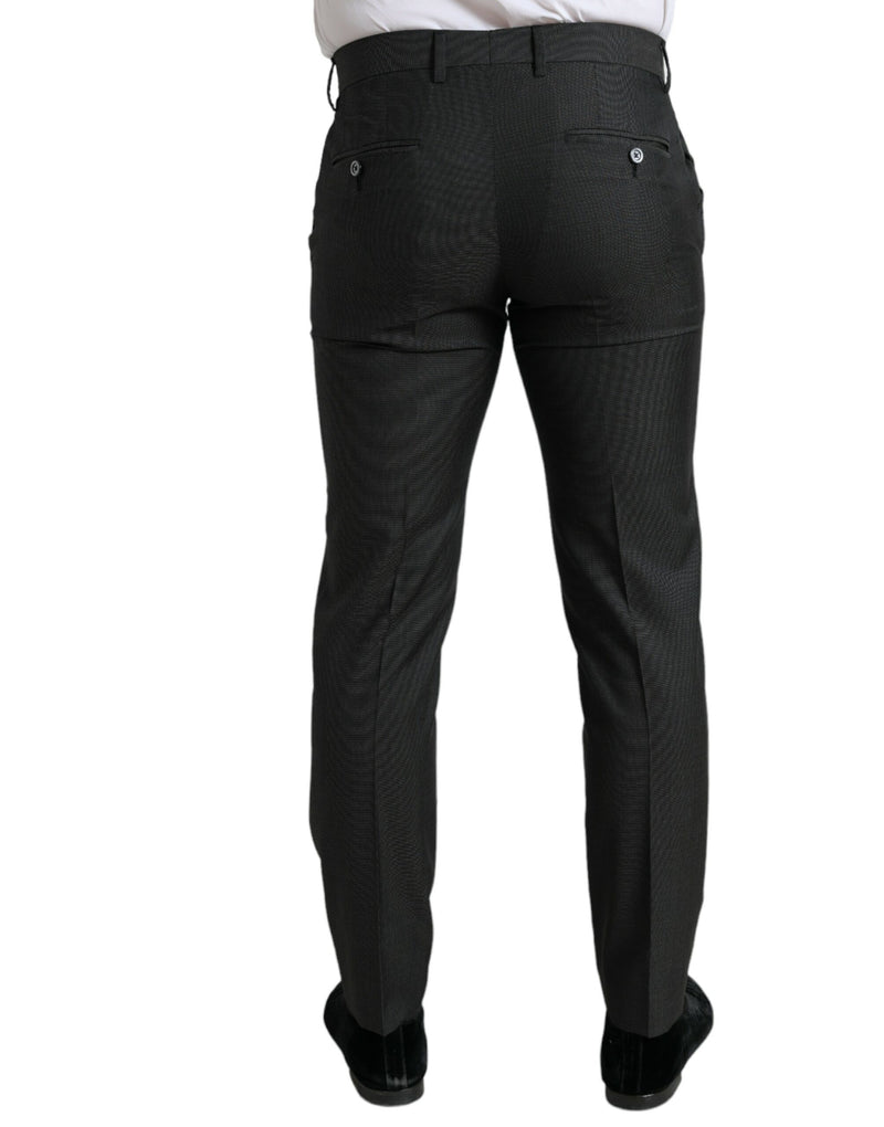 Elegant Dark Grey Skinny Dress Pants Dolce & Gabbana