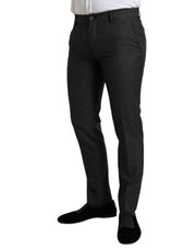 Elegant Dark Grey Skinny Dress Pants Dolce & Gabbana