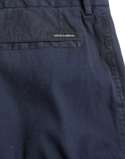 Elegant Dark Blue Skinny Dress Pants Dolce & Gabbana