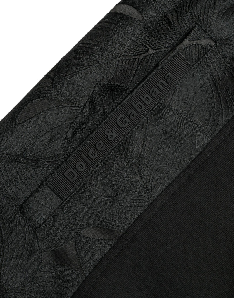 Elegant Black Leopard Jogger Pants Dolce & Gabbana