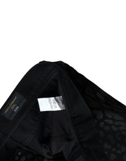 Exquisite Slim-fit Patterned Black Jeans Dolce & Gabbana