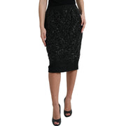 Black Crystal-Embellished Runway Skirt Dolce & Gabbana